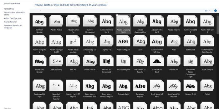 Menggunakan Folder Fonts