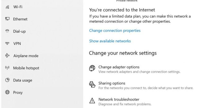 Melihat Kata Sandi WiFi Lewat Network & Sharing Center Windows 10