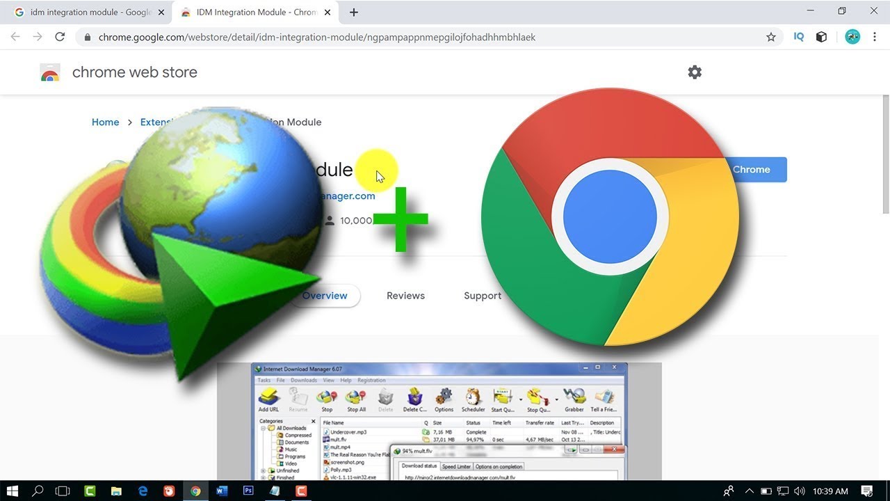 Memasang IDM Di Google Chrome Windows 10